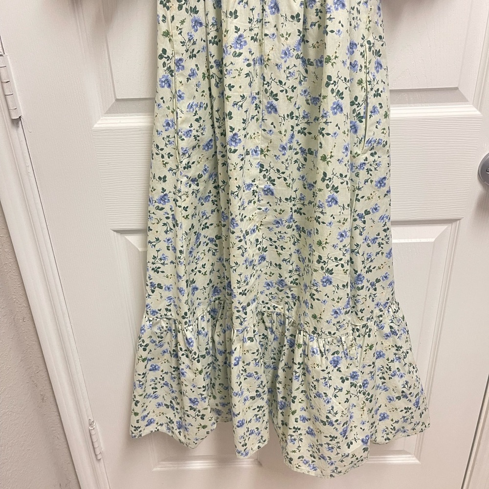 Abercrombie & Fitch Green Floral Midi Dress - Picture 12 of 13